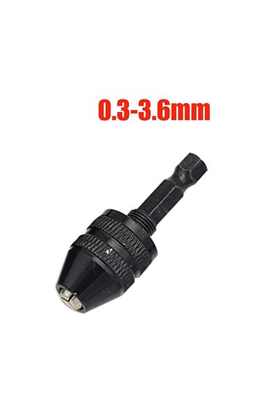 Choice 0.3-3.6mm Black 0.3-6.5mm Quick Change Hexagonal Handle Three Jaw Self Centering Twist Drill Chuck 0