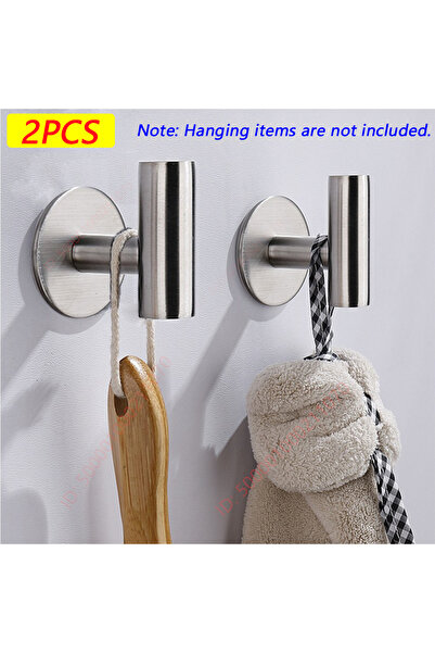 Choice قطعتان من خطاف فضي، قطعتان من خطاف الحائط اللاصق، خطاف ملصقات رداء من ...