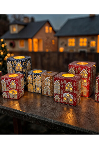 Sarkap Home Mum Kutusu Yılbaşı - Kırmızı