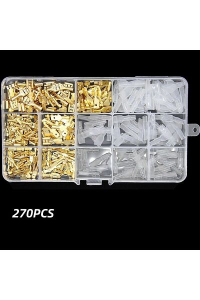 Choice 270pcs Box Insulated Male Female Wire Connector 2.8/4.8/6.3mm Electrical Crimp Terminals Termin Spad