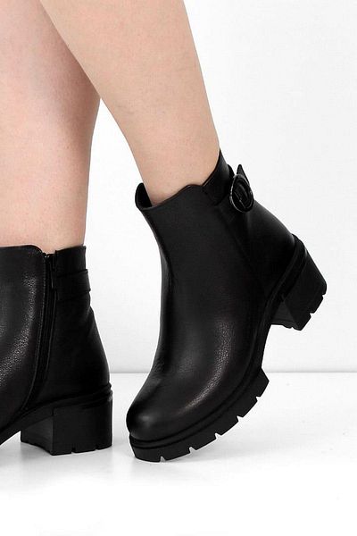 Castle Black 27362-1 Thermo Sole 5,5 cm Γνήσιο δέρμα Καθημερινές Γυναικείες Μπότες με τακούνι