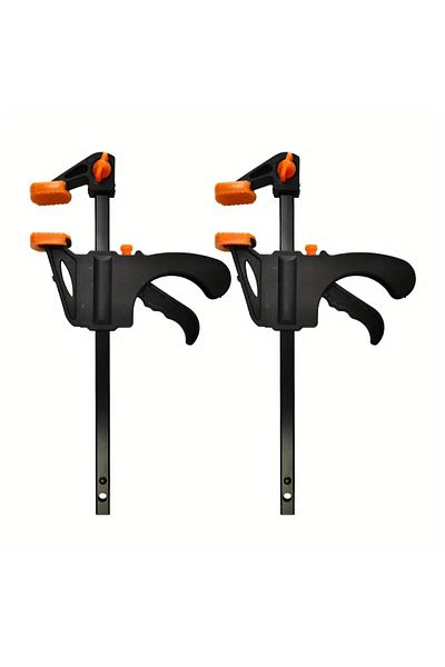 atooltour Wood Work Clamp 2pc Woodworking Clamp F Hard Quick Release Ratchet Speed Squeeze Clip Kit Long Carpe