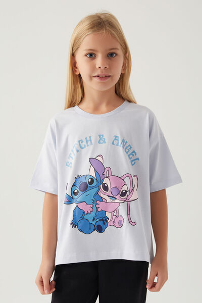 Stitch تي شيرت Angel Purple للفتيات