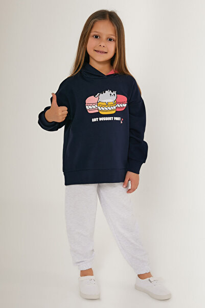 Rolypoly Girl's Navy Blue Tracksuit Set