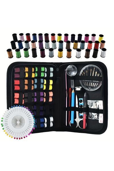 Choice 128pcs 67/128pcs Sewing Kit With Sewing Supplies And Accessories 24-color Threads, Needle And Thread