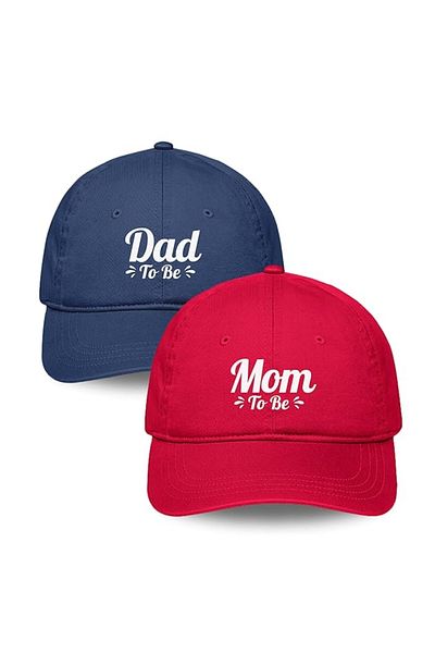 GYES Dad & Mom 2-Piece Cap Baseball Cap Set Circle Universal Hat