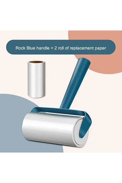 Choice 2pcs Blue 1pc New Tearable Roll Paper Sticky Roller Brush Plush Razor Household Cleaning Tool Pet Ha