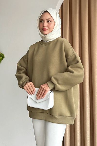 InStyle Raised Basic Khaki Sweat