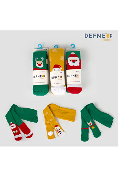 Defne Baby 3 Çift Havlu Pamuklu Kışlık Kız Çocuk Ve Bebek Külotlu Çorap