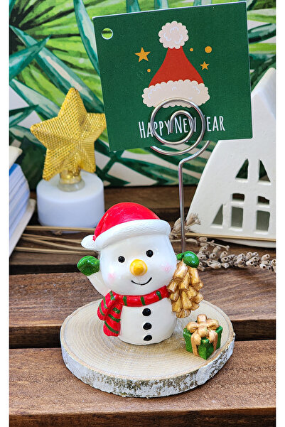 Rota Hediyelik Christmas Gift New Year Note Photo Holder - Snowman Office Decoration