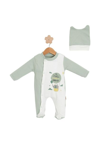 BEREKET BABY 0-6 Months Baby Romper - Cotton, Long Sleeve, Snap Fastener Bereket Baby