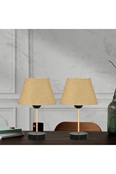 Genel Markalar 2 Li Abajur Seti Komodin Üstü Set Yatak Odası Çocuk Odası Salo...