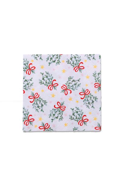 alouette Set of 20 Napkins Mistletoe for New Year
