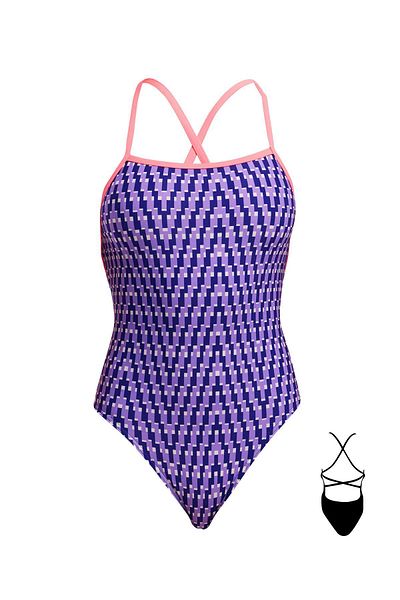 FUNKİTA Funkita Stp Future Dusk Women's Swim Trunks - Ecological Design, Double Cross Back and Chlorine Resistant