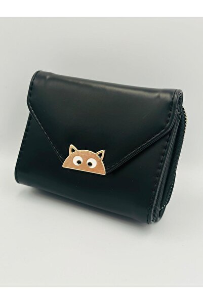 MyladyAccessoriess Portofel cu detalii pisici (negru)