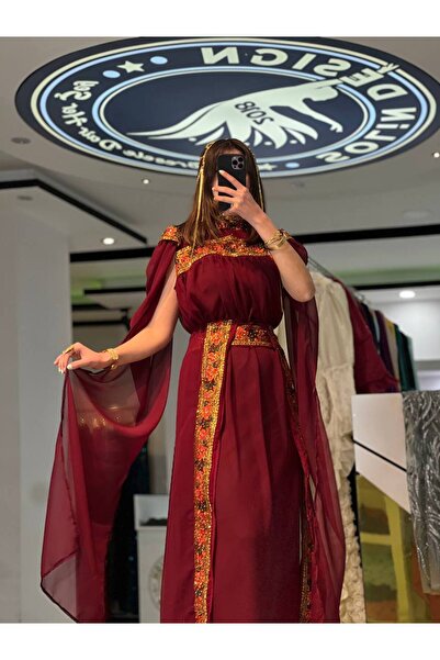 SOLİN YÖRESEL Kadın Düğünlük Yöresel Elbise Hakim Yaka Palerinli