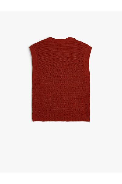 Koton Buttoned V-Neck Knitwear Vest