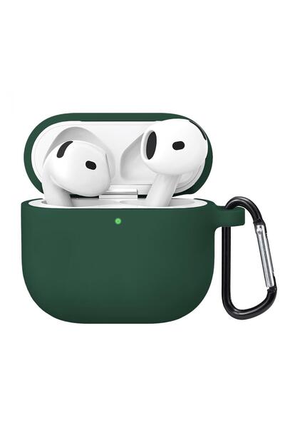 Microsonic Airpods 4.Nesil / ANC Liquid Silicone Lansman Koyu Yeşil