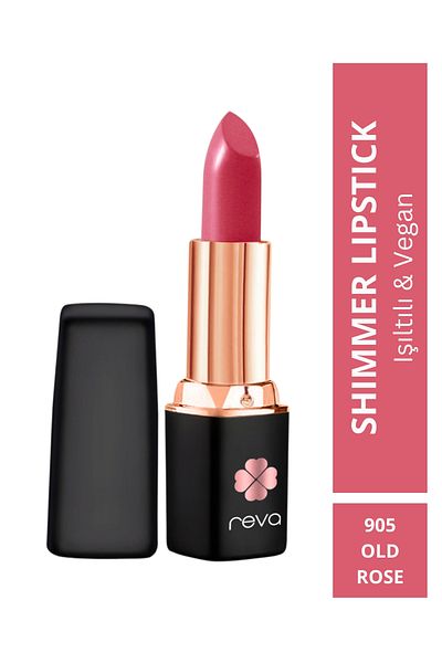 REVA Old Rose Shimmer Lipstick - Radiance Lipstick - 4 Gr - No: 905 - Vegan & Clean Content