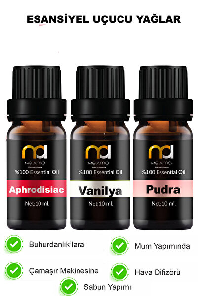 Me Ama Pudra -vanilya Ve Aphrodisiac Kokulu Uçucu Buhurdan Yağ Aromaterapi Di...