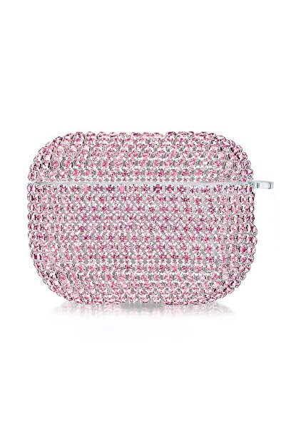 Microsonic Airpods Pro 3 Kılıf Diamond Görünümlü Taşlı Pembe