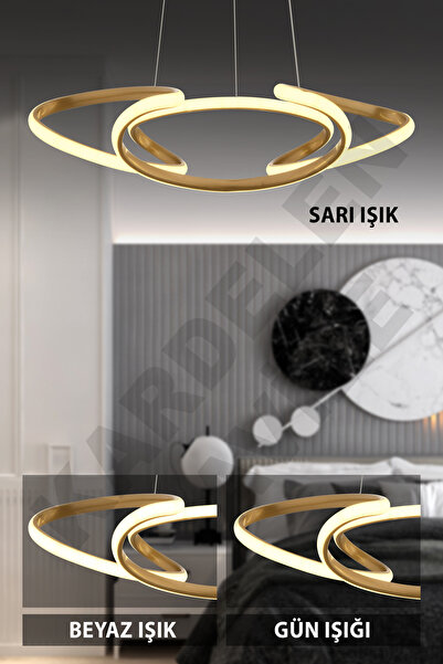 Genel Markalar Kardelen 3 Renkli Eskitme Dron Sarkıt Modern Ledli Avize