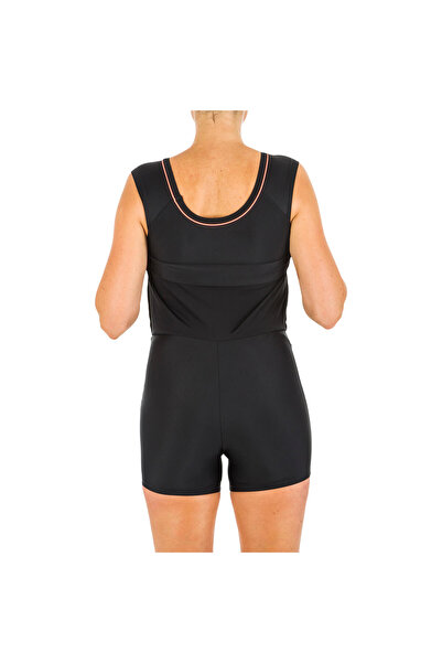 Decathlon Kadın Kapalı Sırt Etekli Mayo - Siyah - Una