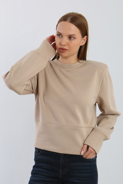 La Sarta Luna Women's Padded Stone Color Sweat