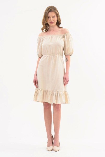 Apsen Collection Apsen Women's Stone Waist Elastic Tery Cotton Dress 4367-95