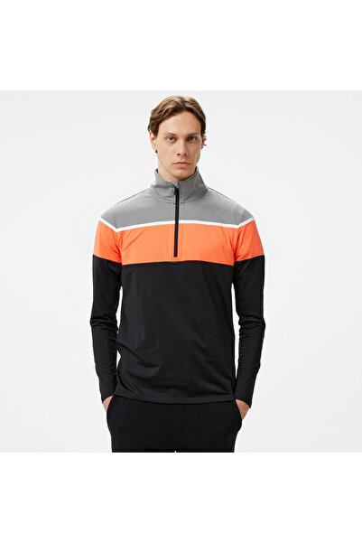 Mc Kinley Diego II Half Zipped Erkek Siyah/Turuncu Üst