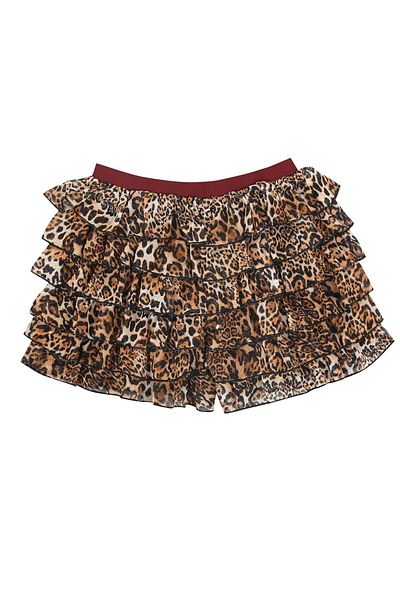 La Sarta Κοντή κοντή φούστα Rummos Leopard Tulle Frilly