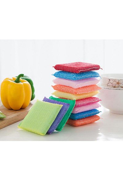 çeçem ticaret 6 Pieces Microfiber Dish Sponge with Wire and Special Texture