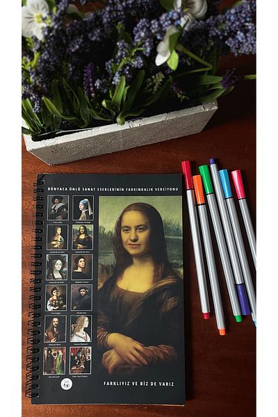İZEV Special Design Spiral Notebook with Izev "Art and We"