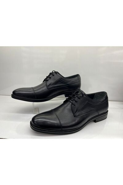Tardelli 444033 Siyah Hakiki Deri Ortopedik Taban Erkek Ayakkabı