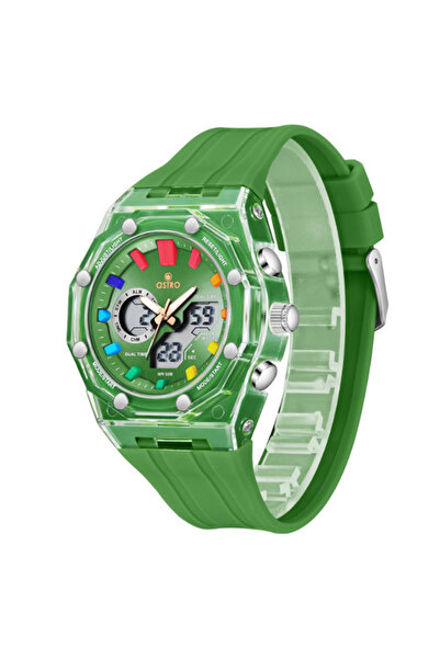 Astro Kids Analog-Digital Green Dial Watch - A24801-PPGG