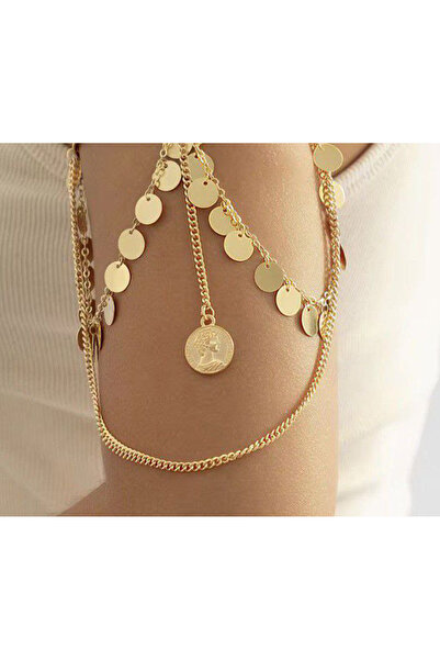 Genel Markalar Şık Metal Daire Modeli Üst Kol Bilezik Kol Bandı ile Tarzınızı...