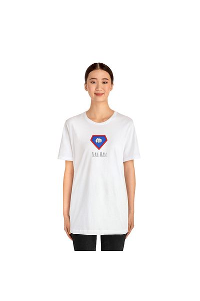 IVART Nah Man-superhero-unisex -100% βαμβακερό κοντομάνικο μπλουζάκι με λαιμόκοψη