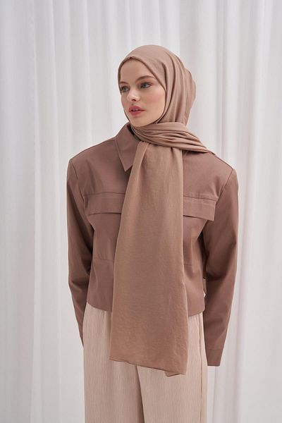 carell Organic Mink Wrinkled Shawl