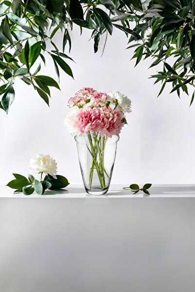 Fhilli Vază din sticlă Florence - Decorativă realizată manual, 22 cm, NR 3