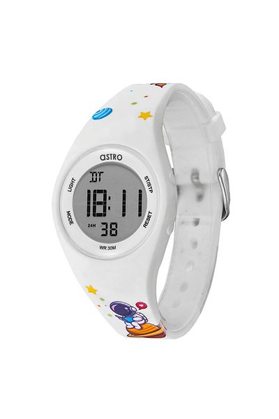 Astro Kids Digital White Dial Watch - A23904-PPWW-AT