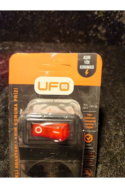 UFOTEAC Ufo مقبس حماية تياري بمفتاح واحد أسود