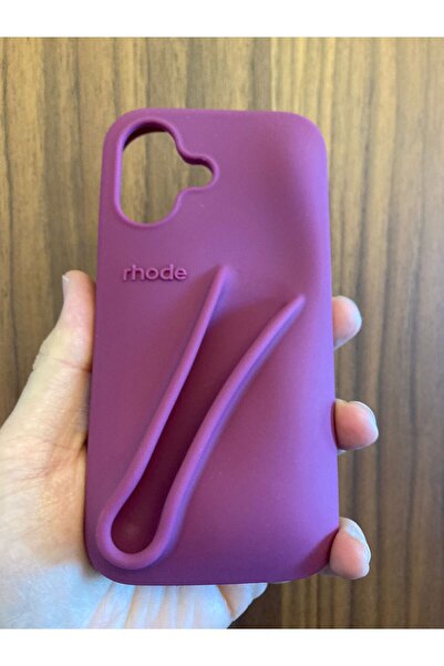 Newon حافظة لهاتف آيفون 16 بلس راسبيري جيلي رود ليب مع شعار