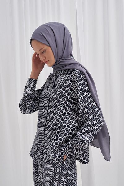 carell Gray Double Sided Silk Slub Shawl