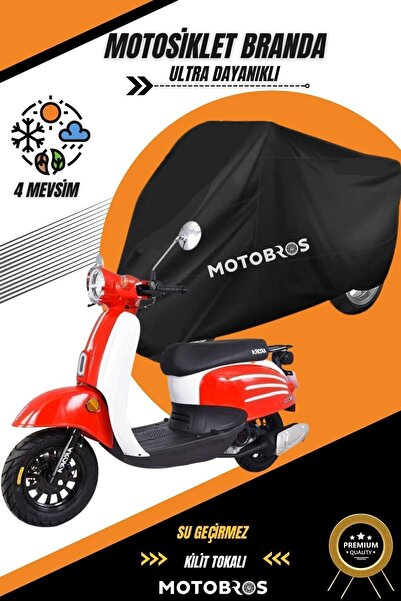 Motobros Arora Dazzle Black Waterproof Fabric - Motorcycle Tarpaulin, THICKES...