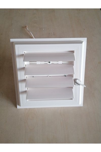 Hakim Havalandırma White Plastic Grille with Aspirators and Blades, 35X37