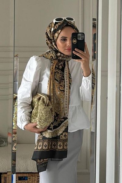 carell Merve's Choice Desert Coffee Comfy Silk Shawl