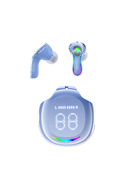 Nettech Nt-bth27 Işıklı Kulakiçi Bluetooth Kulaklık - Mavi