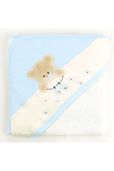 Sebi Fisherman Bear Baby Bath Towel 9883