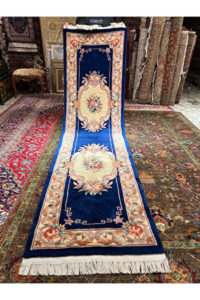 RD RAMAZAN DAĞ EL HALI SANATI El Dokuma Kabartmalı Çin Yolluk  Ebat 305x83