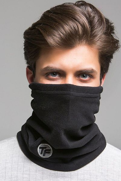 THERMOFORM Black Fleece Unisex Gloves and Neck Collar Set